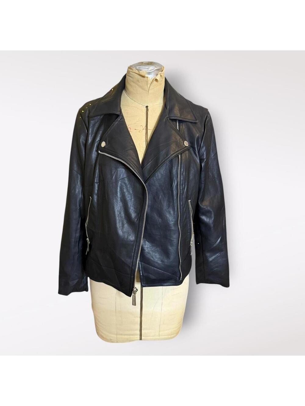 Michael Kors Vegan Leather Moto Jacket